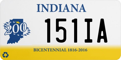 IN license plate 151IA
