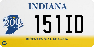 IN license plate 151ID