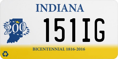 IN license plate 151IG