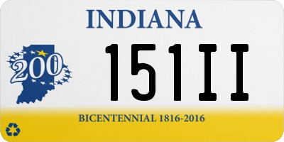 IN license plate 151II
