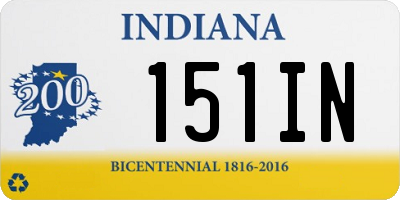 IN license plate 151IN