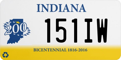 IN license plate 151IW