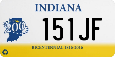 IN license plate 151JF