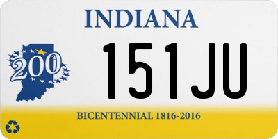 IN license plate 151JU