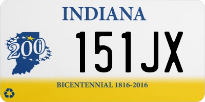 IN license plate 151JX