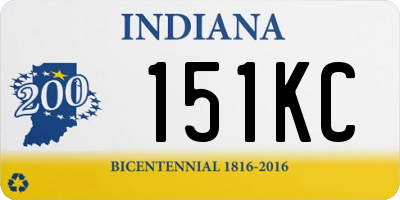 IN license plate 151KC