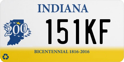 IN license plate 151KF
