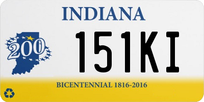 IN license plate 151KI