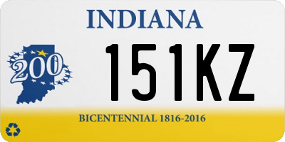 IN license plate 151KZ