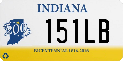 IN license plate 151LB