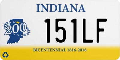 IN license plate 151LF