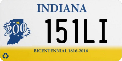 IN license plate 151LI