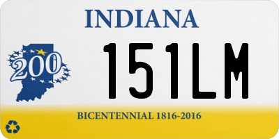 IN license plate 151LM