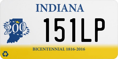 IN license plate 151LP