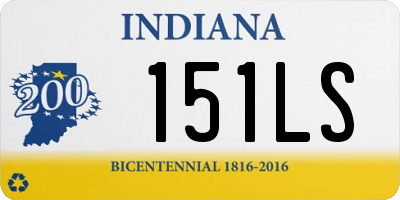 IN license plate 151LS