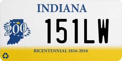 IN license plate 151LW