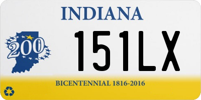 IN license plate 151LX