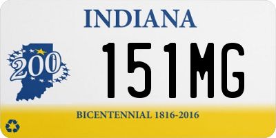 IN license plate 151MG