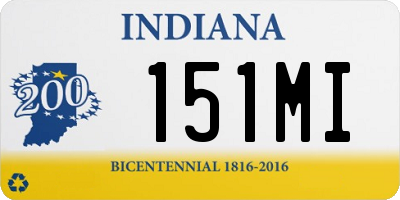 IN license plate 151MI