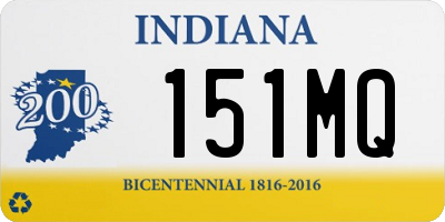 IN license plate 151MQ