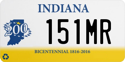 IN license plate 151MR