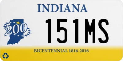 IN license plate 151MS