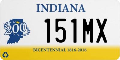 IN license plate 151MX