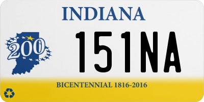 IN license plate 151NA