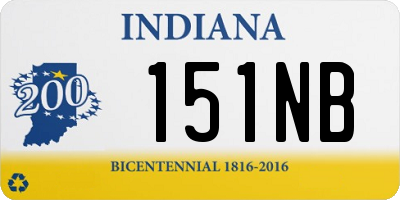 IN license plate 151NB