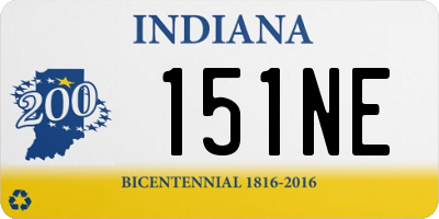 IN license plate 151NE