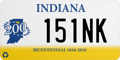 IN license plate 151NK