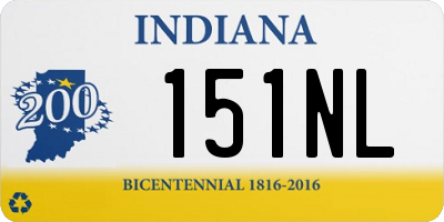 IN license plate 151NL