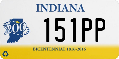 IN license plate 151PP