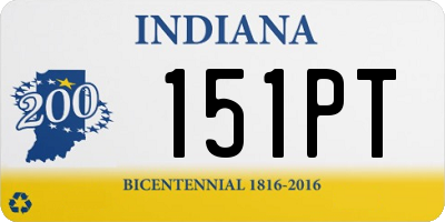 IN license plate 151PT