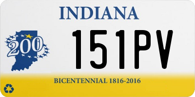 IN license plate 151PV