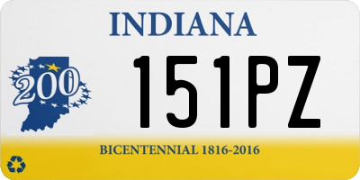 IN license plate 151PZ