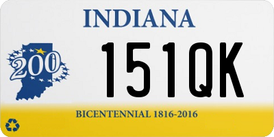 IN license plate 151QK