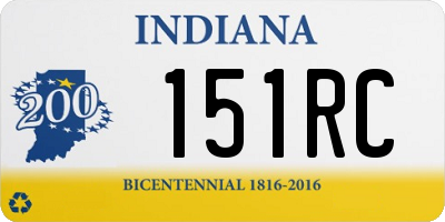 IN license plate 151RC