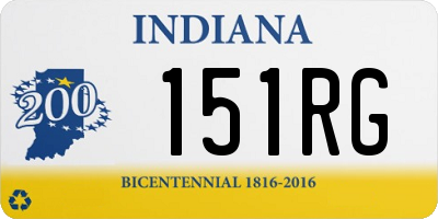 IN license plate 151RG