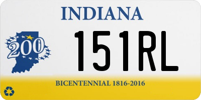 IN license plate 151RL