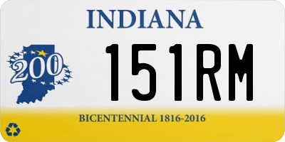 IN license plate 151RM