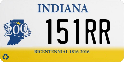 IN license plate 151RR