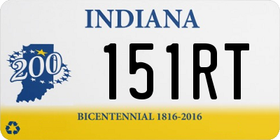 IN license plate 151RT