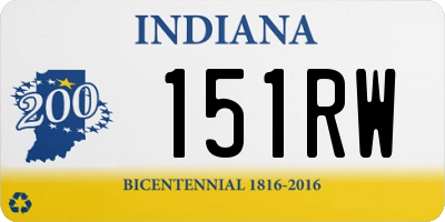 IN license plate 151RW