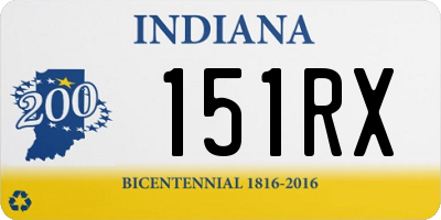 IN license plate 151RX