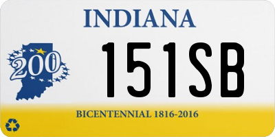 IN license plate 151SB