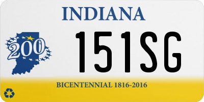 IN license plate 151SG