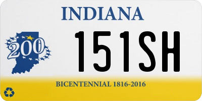 IN license plate 151SH