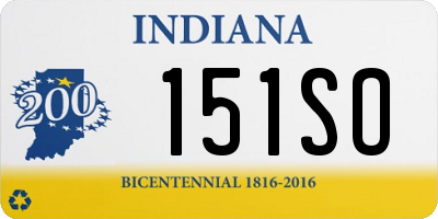 IN license plate 151SO