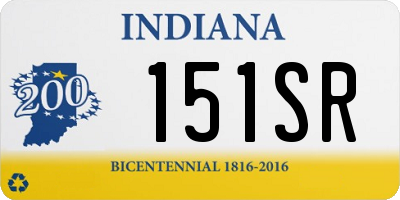 IN license plate 151SR